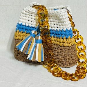Handmade crochet bag,luxury bag m,multicolor(New)